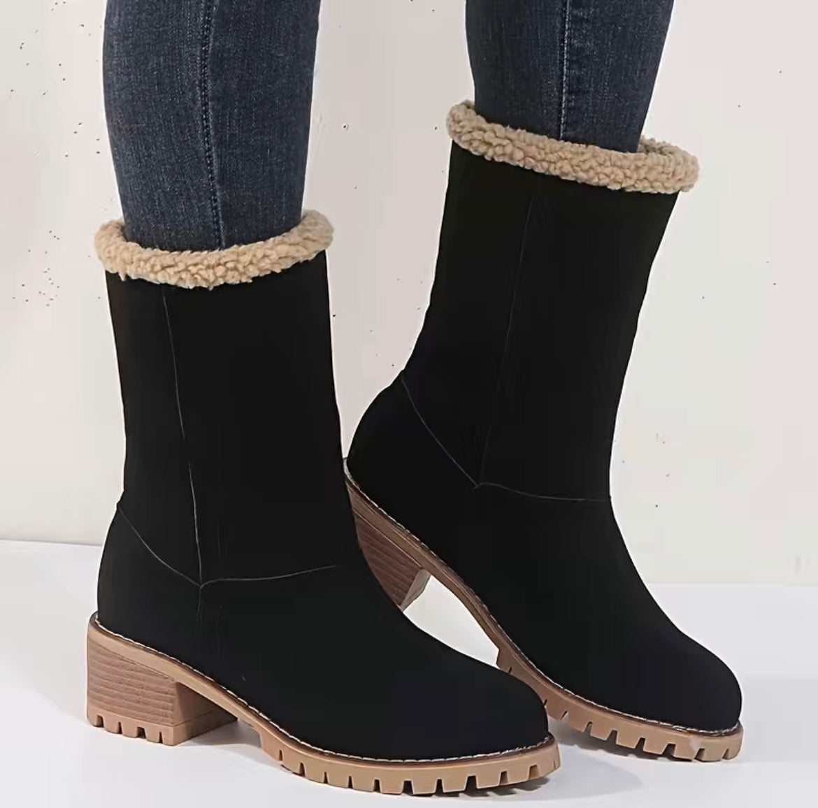 SO SIMPOK Women Fur High Heel Platform Ankle Boots India | Ubuy